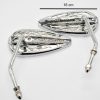 Espejos De Gota Flames Cromo Para Harley Davidson - Image 3