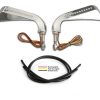Espejos Style Direccional Luz Led Cromo Para Harley Davidson