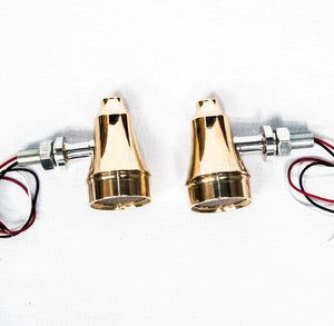 Direccionales Led Retro Doradas Para Harley Y Otras Motos