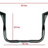 Manillar Ape Negro 14 PuLG Para Harley Davidson Touring - Image 3