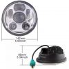 Faro De Led 5 3/4 Pulgadas Cromo Para Harley Davidson - Image 2