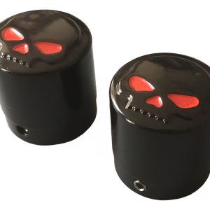 Covers De Eje Delantero Skull Ojos Rojos De Harley Davidson