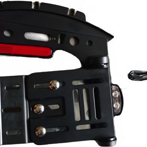Portaplacas Lateral Abatible Negro Para Harley Davidson