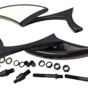 Espejos Trival Negros Para Harley Davidson Y Japonesas