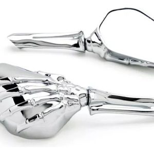 Espejos Skeleton Todo Cromo Para Harley Davidson Y Otras