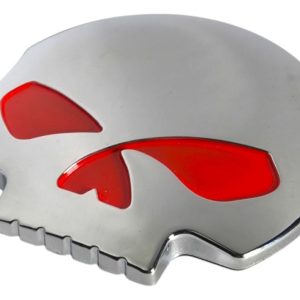 Emblema Medallon Skull Cromo  Adherible Para Harley Davidson
