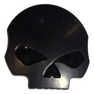 Emblema Medallon Skull Negro Adherible Para Harley Davidson