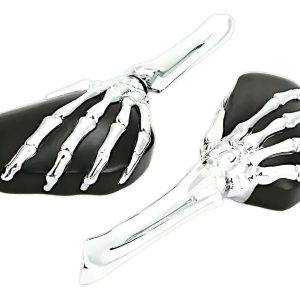 Espejos Skeleton Cromo Para Harley Davidson Y Japonesas