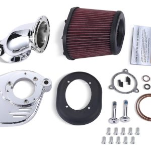 Filtro De Aire Alto Flujo Cono Corto Cromo Harley M8 17 O Ma