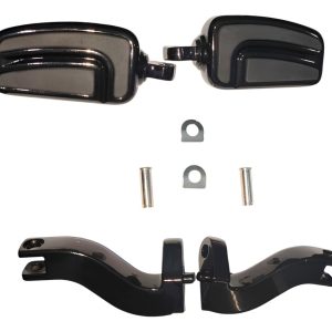 Posapies De Pasajero Negros Con Bases Para Harley Touring