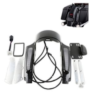Set Cvo De Salpicadera Trasera Para Harley Davidson Touring Negro
