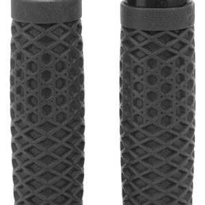 Puños Caucho Goma Waffle Retro Para Harley Con Chicote Y Mas Gris