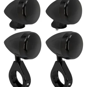 Kit Direccionales De Led Negras Humo Para Harley Davidson Negro